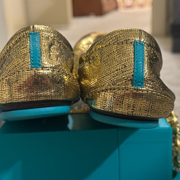 Gold Women's Flats by Tieks - Picture 4 of 7